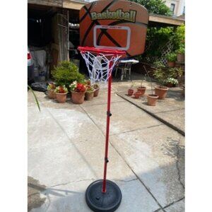 Toddler Basketball Hoop Stand Adjustable Height 2.5 ft -6.2 ft Mini Indoor